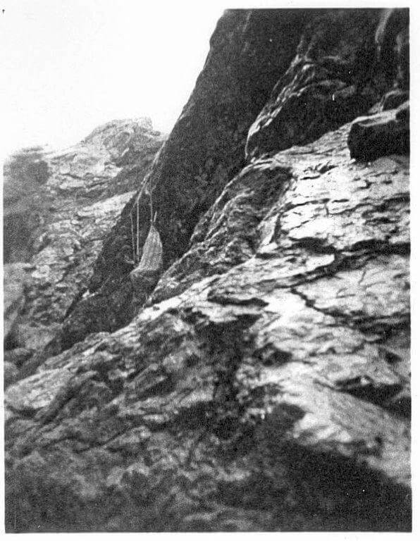 1942, spuščanje ponesrečenca, Rigljica (foto: Miran Marn)